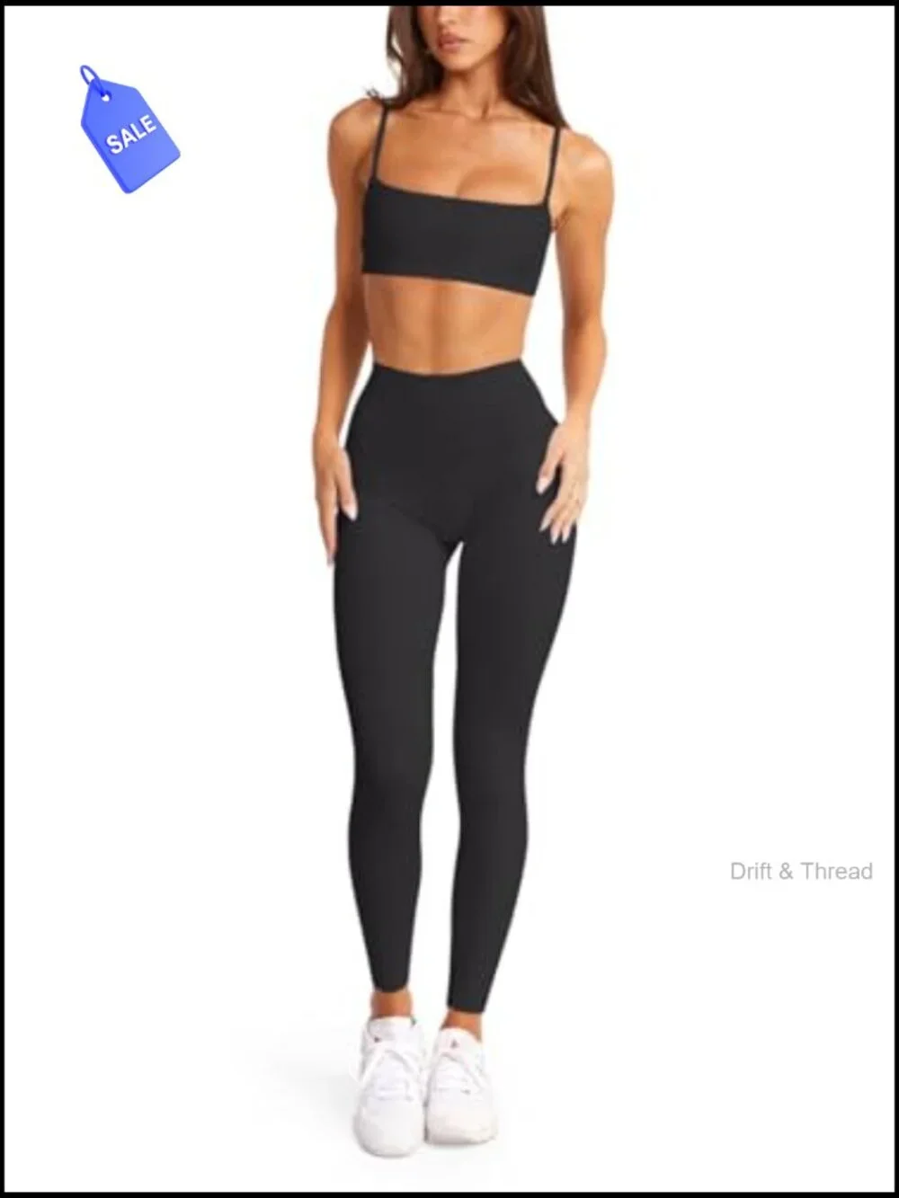 Womens Square Neck Sports Bra Adjustable Spaghetti Straps Wireless Padded Yoga